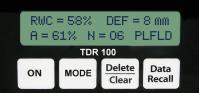 Display of the soil moisture meter TDR-100