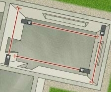 Distance meter with perimeter calculation.