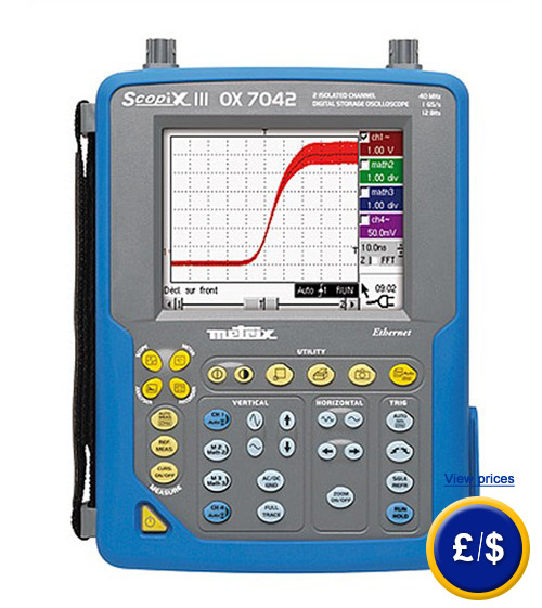 The DSO Oscilloscope Scopix OX7042 with high-performance A/D transformer 