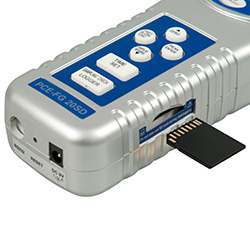  memory SD card into Force Gauge PCE-FG 20 SD