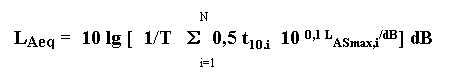 PCE-353 sound level indicator with Leq function: The formula to determine the integrated sound level (Leq)