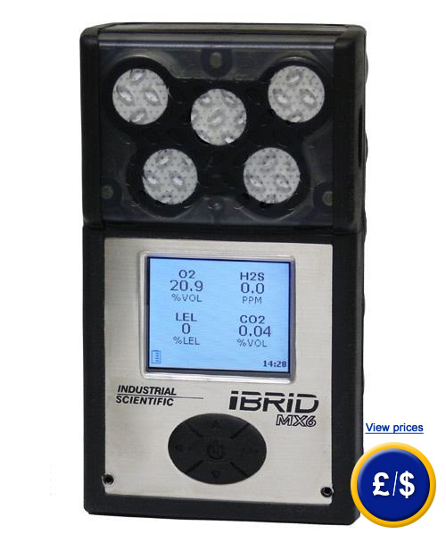 Gas detector MX6 iBRID (H2S, O2, CO2, LEL).