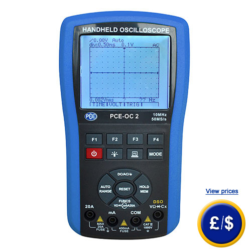 Hand-oscilloscope-multimeter PCE-OC 2