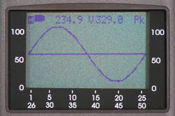 The graphic display can also show measured values as a curve. 
