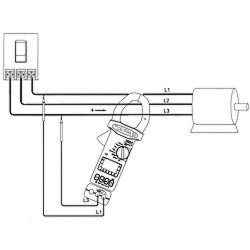 Measurement of the three-phase power, power and power factor. 