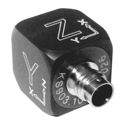 This triaxial-accelerometer for the human vibration meter is made to make precise estimations of the vibrations in hand and arm.