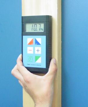 Measurement of the moisture content of wood with the Humidity detector FMW-B.