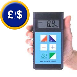 Humidity detector FMW-B to measure moisture content without damaging the material.