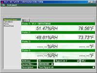 displays humidity and temperature data logging process