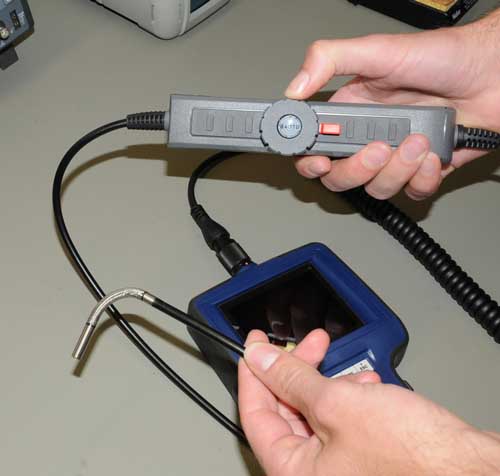 Application of the industrial endoscope PCE-VE 350N