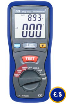 the PCE-IT 55 Insulation Tester