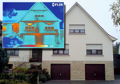 Inspection of a building IR camera Flir B series.