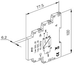 Dimensions of the Isolating Transformer PCE-P17I