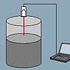 Measurement of fill level measurement with the laser distance measuring meter series DLS-C