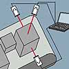 Determination of the position with the laser distance measuring meter series DLS-C.