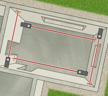 The laser distance meter allows to measure girth.