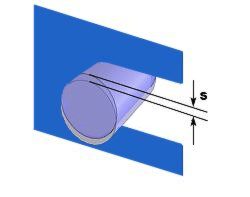 The PCE-TLSM laser micrometer measuring the axial clearance 