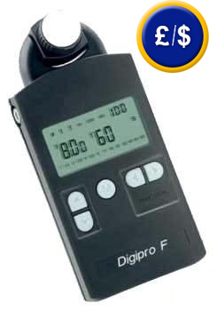 Light Meter - DigiPro F for continuous light and flash light with rotating head.