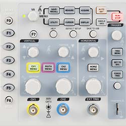 Memory oscilloscope PCE-DSO5000 series control panel