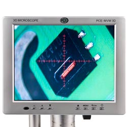 Motorized 3D-microscope PCE-MVM 3D with large 8" LC display