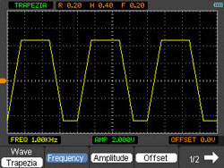 Function generator of the Oscilloscope PCE-DSO8060