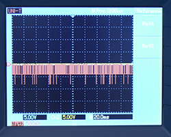 PCE-UT 2152C oscilloscope for the laboratory: Its large LCD display with a resolution of  320 x 240 pixels are ideal to analyze waveformas accurately.