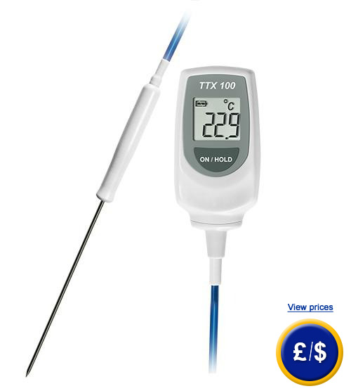 Penetration thermometer TTX 100 with memory, optional software and different input channels (4 input channels)