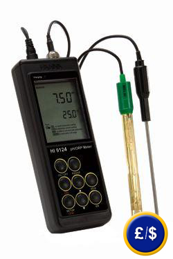 HI 9124 pH meter water and dust resistant with electrode included.