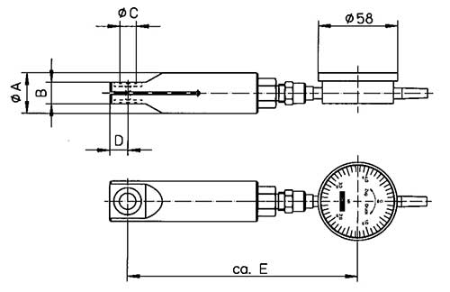 Point Force meter 835 series dimensions