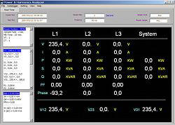 PCE-830 power anlayser: measurement data