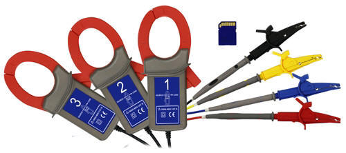 Here you can see the optional accessories of the PCE-PA 8000 three-phase power analyzer.