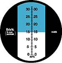 PCE-Oe refractometer: measuring in degrees brix