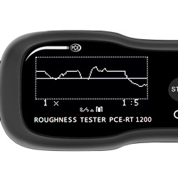 The measured values of the roughness teter can also be displayed as bar graph