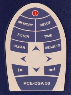 Here is the keypad of the PCE-DSA 50 sound level meter.