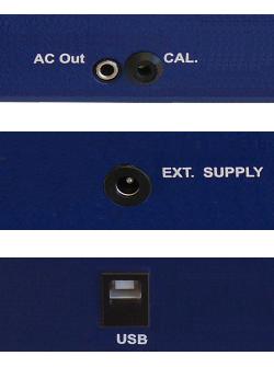 Here are the different connections of the PCE-DSA 50 sound level meter.