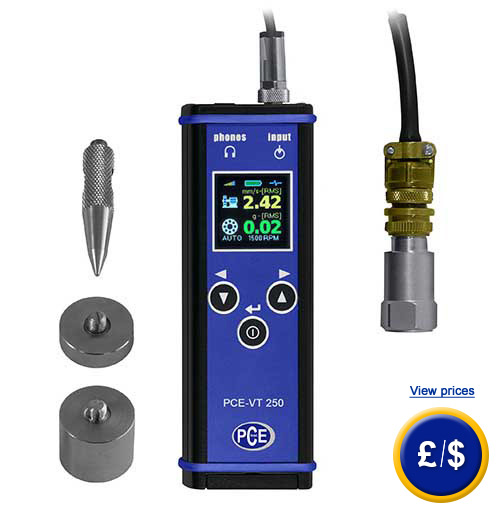 PCE-VT 250 Stethoscope to determine the machinery state.