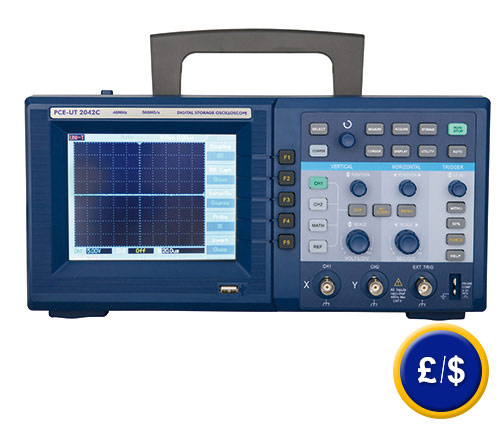 The Storage Oscilloscope PCE-UT 2042C with colour display