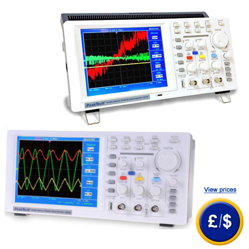 The Digital Storage Oscilloscope PKT-1210 & 1215 with colour display