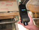 Handheld Tachometer PCE-T236: a contact measurement of a packing line