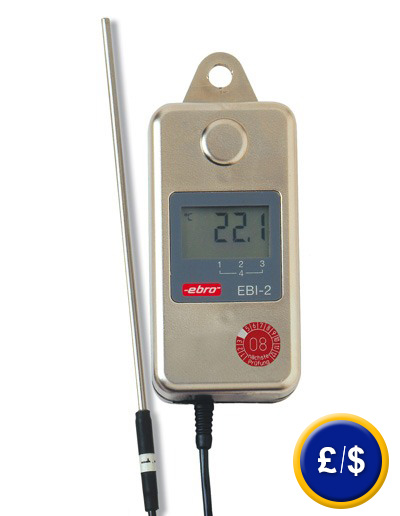 Temperature Data Logger series EBI 2T - 3  with 2 ... 4 channels and available in different temperature ranges.