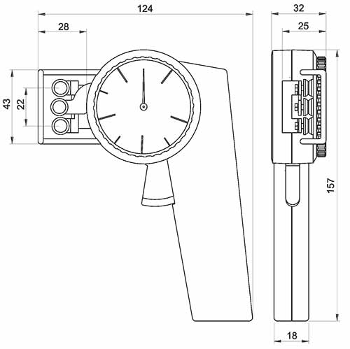 Tensile Stress Meter ZF- dimensions