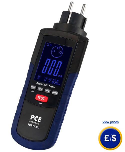 Tester series FI/RCD PCE-RCD 1 for transit and rotation field indicator.