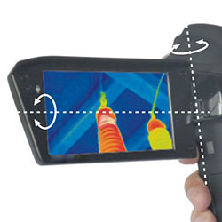 The foldable display of the Thermal Camera PCE-TC 9