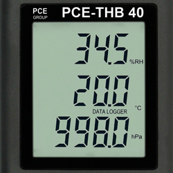 PCE-THB 40 thermohygrometer and barometer: Display