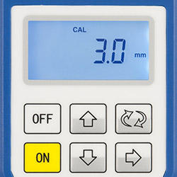 thickness gauge getting calibrated