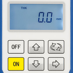 thickness gauge in measuring mode