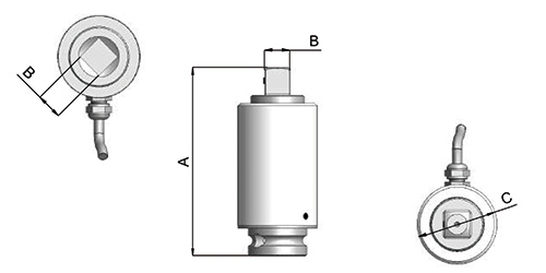 Dimensions of the Torque Gauge Bar PCE-SA / SB series