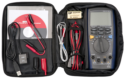 Delivery Content of the TRMS Professional Multimeter PCE-UT71D