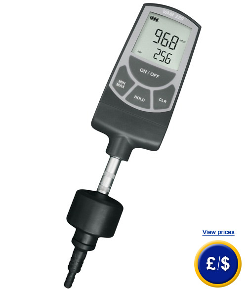 Vacuum Meter VAM-320 for measuring vacuum pressure and absolute pressure.