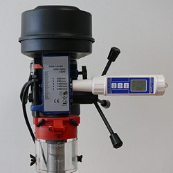 This image shows the vibration analyzer testing a fixing drilling machine
